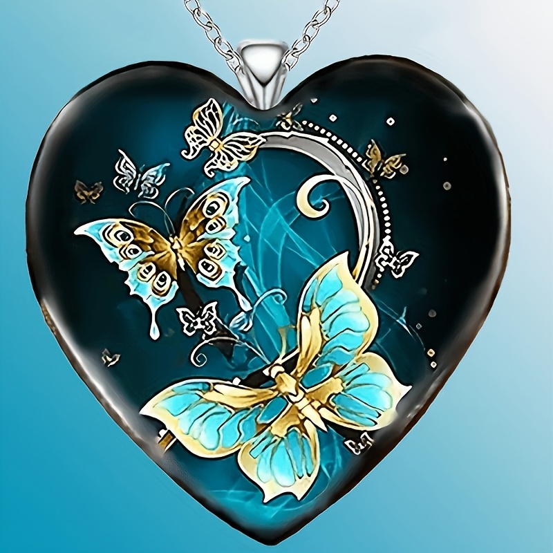 Heart-Shaped Cartoon Animal Pendant Necklace, Valentine's Gift